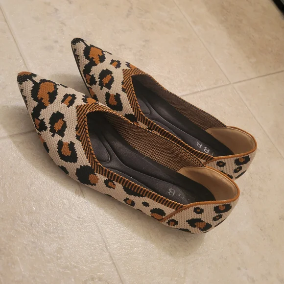 "Rothy's Style" Knit Leopard Print Ballet Flats - Picture 3 of 4